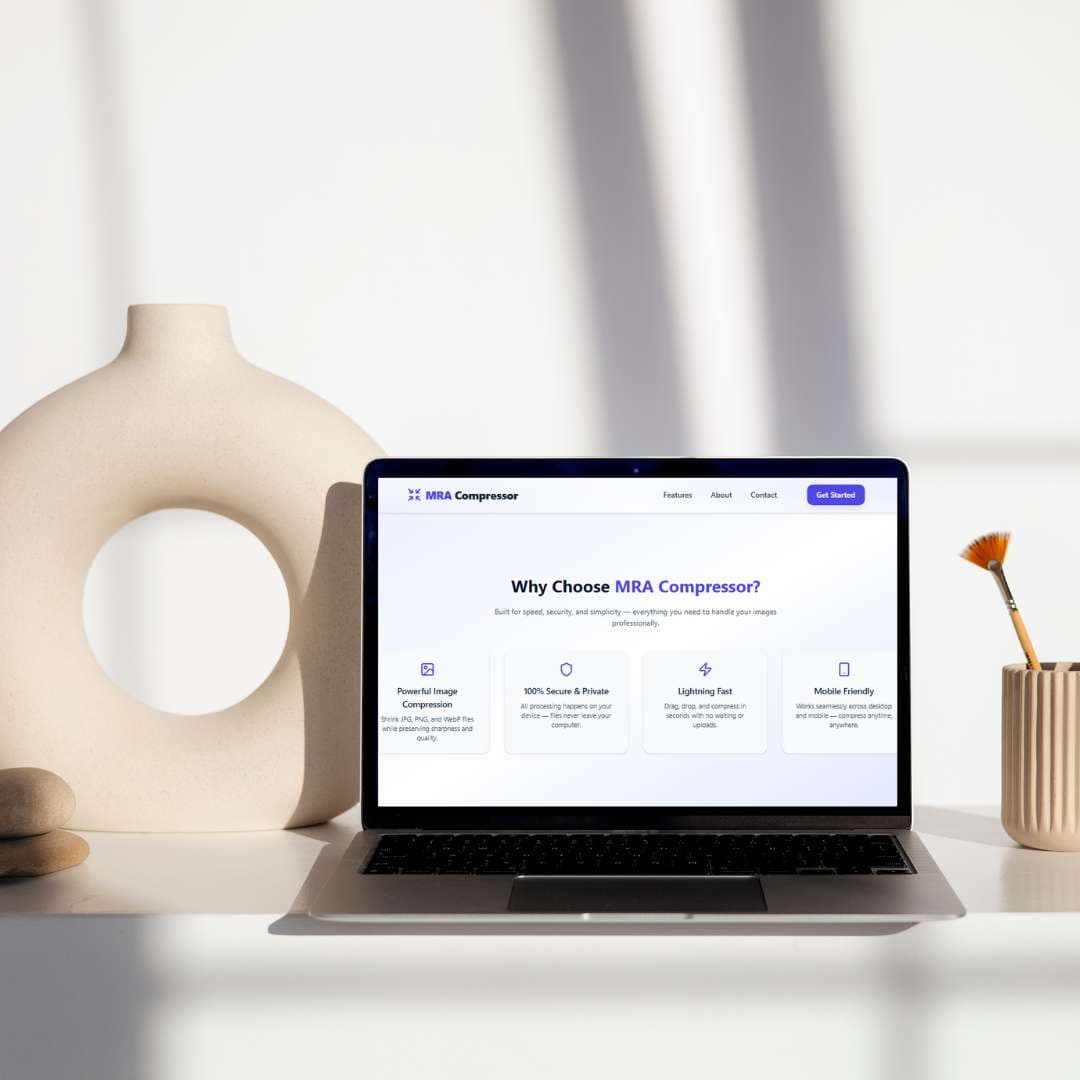 Mockup of MRA Image Compressor interface